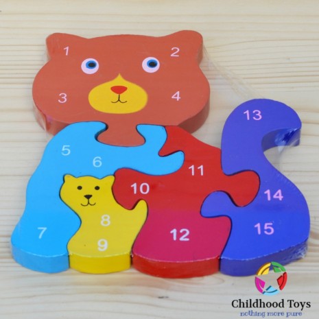 Puzzle lemn pisica M15