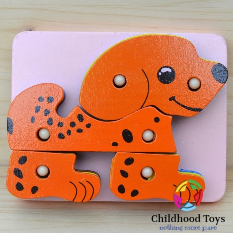 Puzzle din lemn catel
