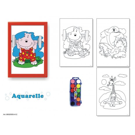 FRABOX Set pictura aquarelle Delfin 2