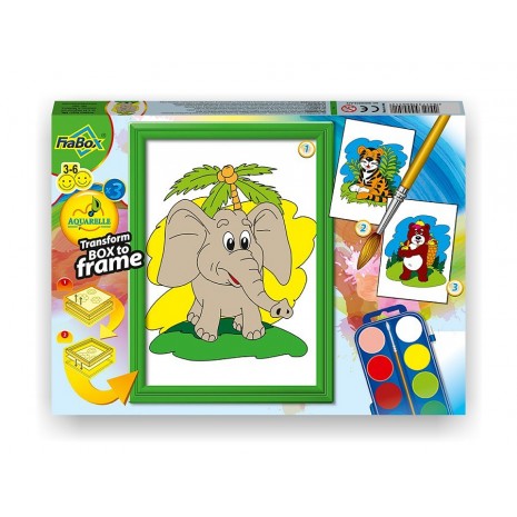 FRABOX Set pictura aquarelle Elefant 1