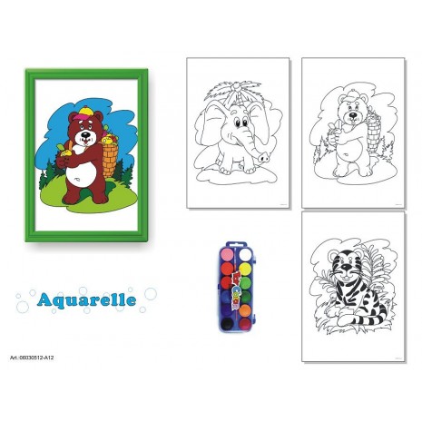FRABOX Set pictura aquarelle Elefant 2