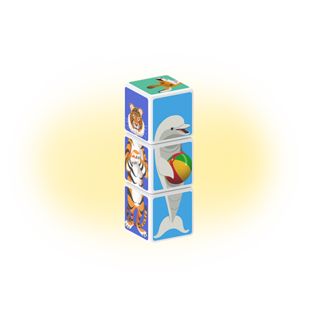 Set magnetic Geomag Magicube Animale 3
