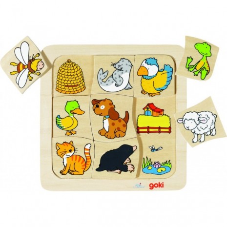 Puzzle lemn incastru Cine si unde traieste 1