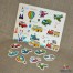 Puzzle incastru lemn cu vehicule