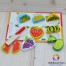 Puzzle lemn cu  fructe de feliat