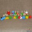 Trenulet lemn colorat 20 piese mici