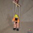 Marioneta lemn Clovn galben