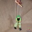 Marioneta lemn Clovn verde