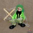 Marioneta lemn Clovn verde