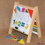 Numaratoare lemn cu tabla de scris, cifre si forme geometrice