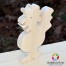Figurina Cocos lemn natur 15cm