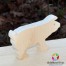 Figurina Porc lemn natur 9cm