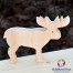 Figurina Ren lemn natur 12cm