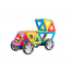 Set constructie 3D magnetic Magspace 25 Piese Mini Karting Set 4