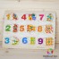 Puzzle incastru lemn cifre