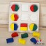 Puzzle lemn 3D cu forme geometrice m2