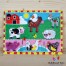 Puzzle incastru lemn ferma animalelor