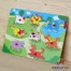 Puzzle incastru lemn animale domestice