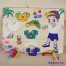 Puzzle incastru lemn cu baietel n1