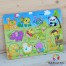 Puzzle incastru lemn animalele junglei M1