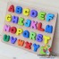 Puzzle incastru din lemn cu literele Alfabetului 3D