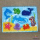 Puzzle lemn cu animale marine M7