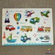 Puzzle incastru lemn cu forme geometrice