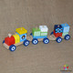 Trenulet lemn colorat 14 piese mari