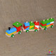 Trenulet lemn colorat 20 piese mici