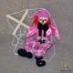 Marioneta lemn Clovn roz