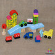 Cuburi lemn de construit, mini santier
