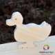 Figurina Rata lemn natur 14cm