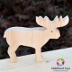 Figurina Ren lemn natur 12cm