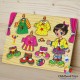 Puzzle incastru lemn cu fetita