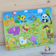 Puzzle incastru lemn animalele junglei M1