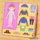 Puzzle incastru lemn imbraca fetita P2