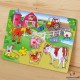 Puzzle incastru lemn ferma animalelor N3