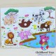 Puzzle incastru din lemn cu animale din jungla